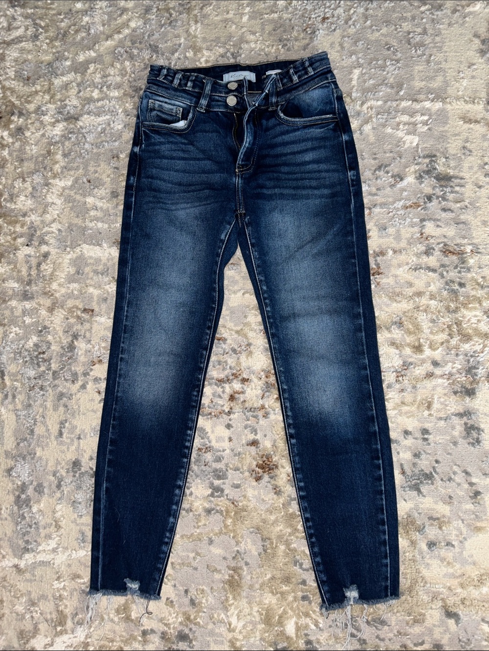 Women’s Dark Wash Skinny Jeans - Blue size 24-high waisted